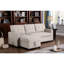 Canapé modulaire rembourré beige avec méridienne - rembourrage en mousse de lin à 3 sièges, coussins de dossier amovibles et rangement pour accueillir et divertir les attentes des visiteurs de nuit-2102676159