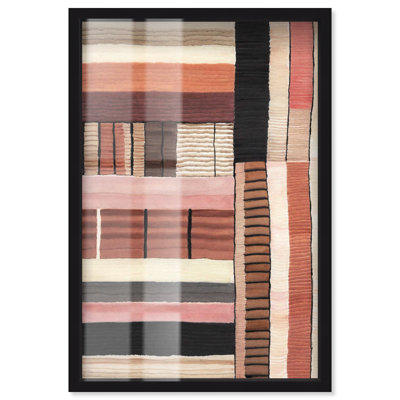 «Terracotta Dialogue II - Ira Colmeva Shadowbox», reproduction surdimensionnée par Art Remedy, cadre noir, 44 x 66