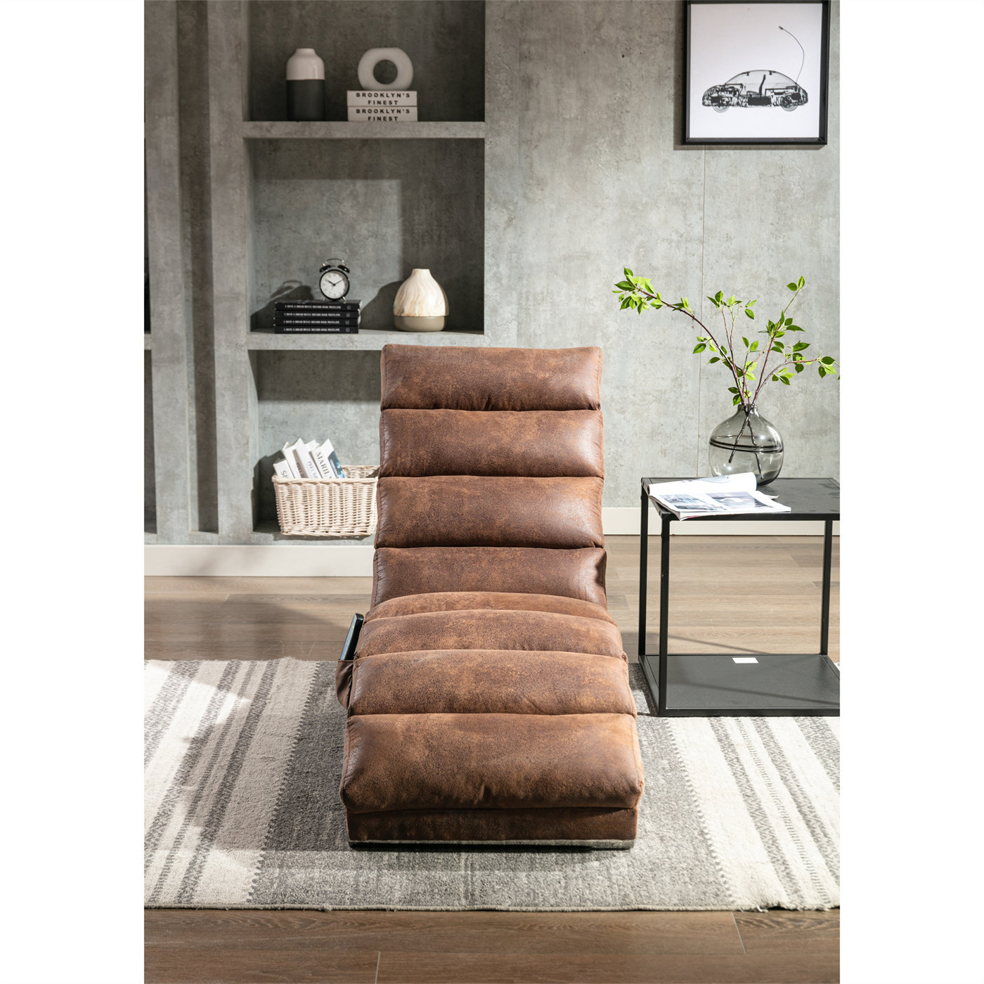 Raley Tufted Armless Chaise Lounge Mercury Row Upholstery Color: Linen