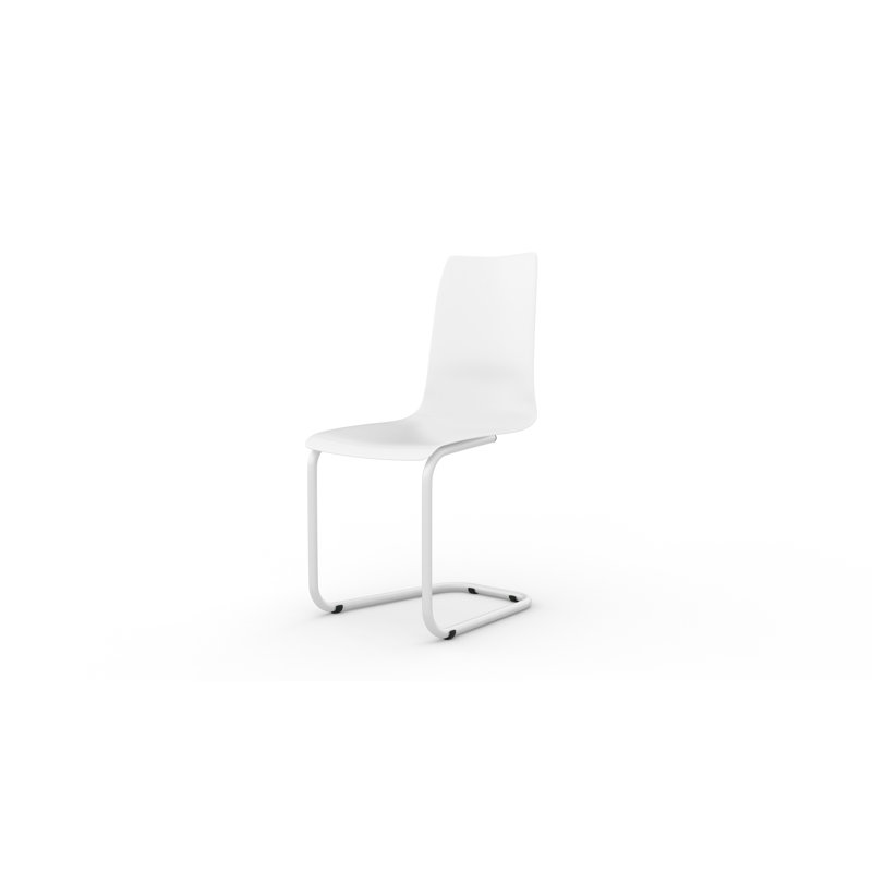 48cm H Upholstered Dining Chair, White