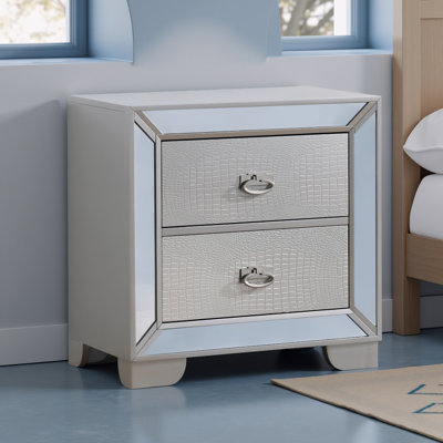 Ostend Silver Champagne Nightstand