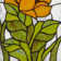 11.25”H Multicolored Sunflower Stained Glass Window Panel