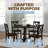  Rumson 44" Modern Farmhouse Pedestal Dining Table, Dark Brown-2005010222