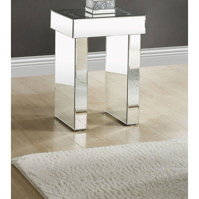 Bengisu Glass Top End Table