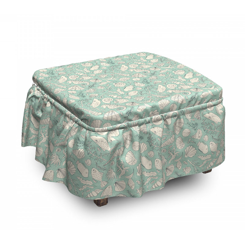 Housse pour repose-pieds tropical sea life