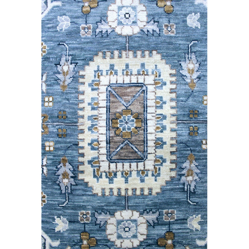 One-of-a-Kind Rectangle 10' X 14' Area Rug Blue