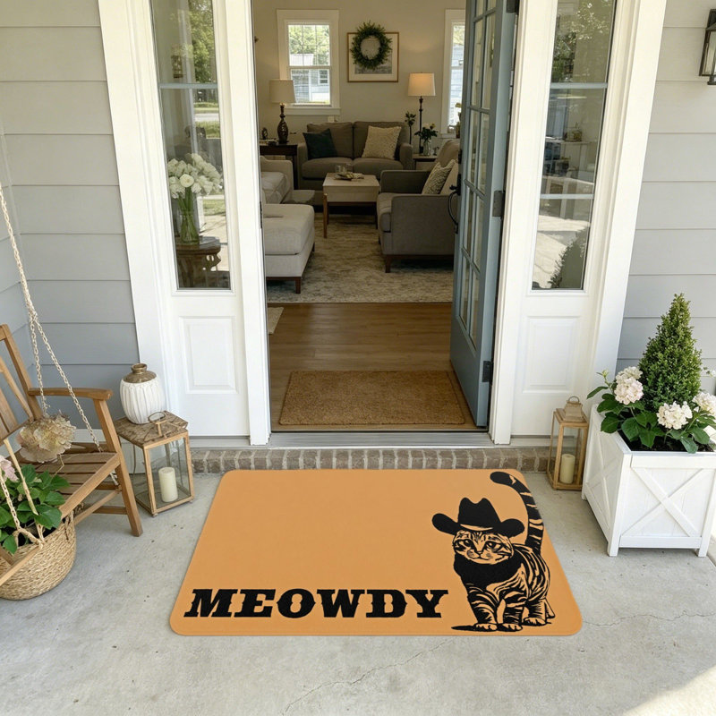 Tapis d'entrée pour chat Meowdy Cowboy