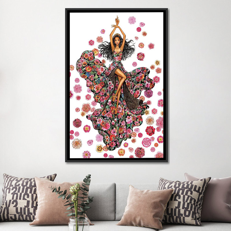 Let Me Dream, Elie Saab by Sunny Gu - Gallery-Wrapped Canvas Giclée, 26" H x 18" W x 1.5" D, Black Framed Canvas, No Mat