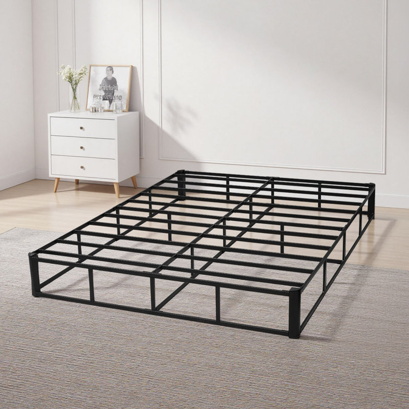 Sommier tapissier, sommier de 9,1 po, capacité de poids maximale de 3500 lb, structure de lit grand format 79,1 x 59,6 x 9,1 po avec tissu lavable, structure en métal robuste pour grand lit, assemblage facile