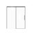 60" W × 72" H Single Sliding Shower Door,5Mm Fixed Glass And 6Mm Sliding Glass Frameless , Clear Tempered Glass, Stainless Steel Handle-128960784