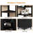 69.7’’H X 17.7’’ W Rattan And Wood Fan-Shaped Storage Bookcase With Doors, 3-Tier Corner Shelf With Cabinet-2037760651