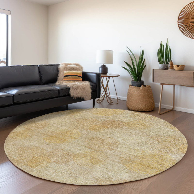 Tapis Chayden avec envers antidérapant, Rond 8 pi