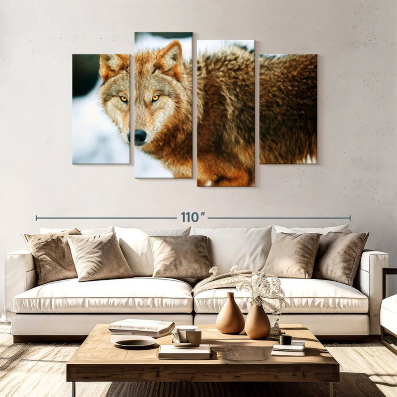 Brampt Brown Wolf, 54'' H x 84'' W