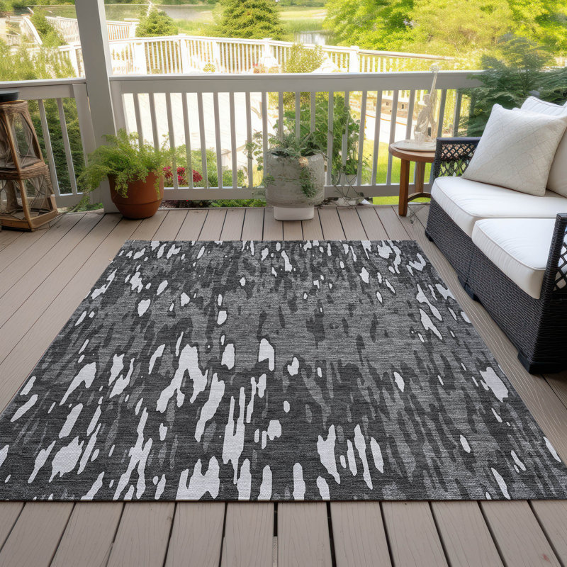 Tapis rectangulaire Aleighna avec envers antidérapant, Rectangle 10 pi x 14 pi