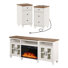 2 Piece Living Room Table Set, 70" Fireplace Tv Stand & Two End Tables
