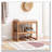 Solid Wood Shoe Bench with High-Rebound Sponge Cushion-187087774