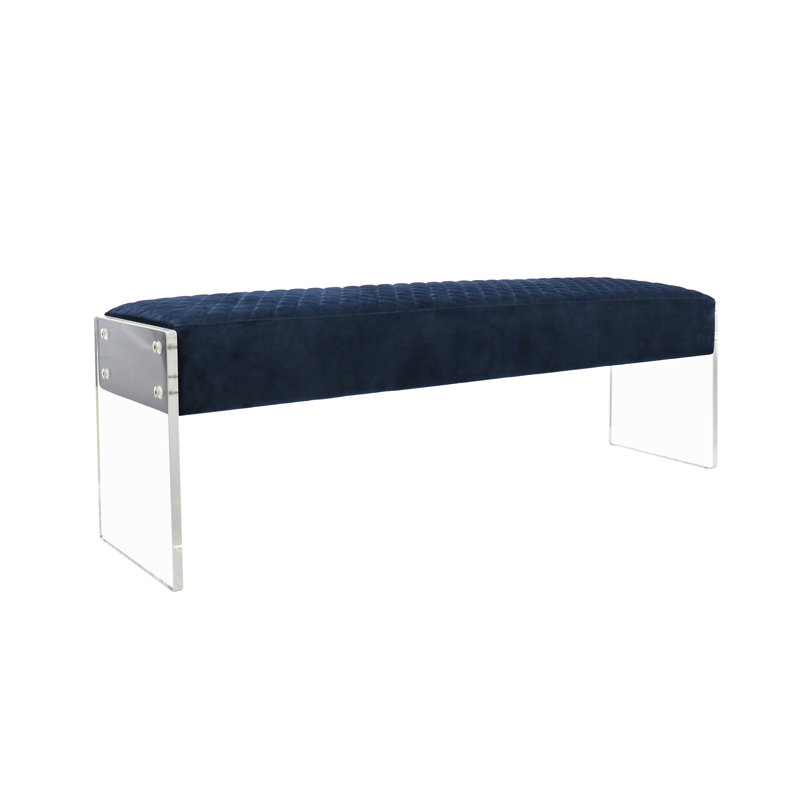 Tribecca Upholstered Bench, Blue