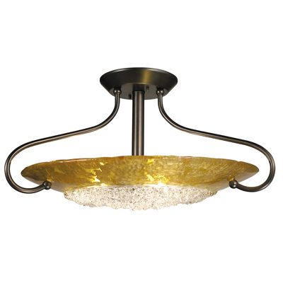 Olivarez Glass Semi Flush Mount