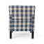 Fauteuil contemporain Lofties en polyester avec structure en bois de bouleau massif, coussins moelleux, garniture cloutée et détails capitonnés en losanges.-128719721