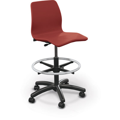 Tabouret de classe à cinq pieds avec roulettes Opti + 33 po