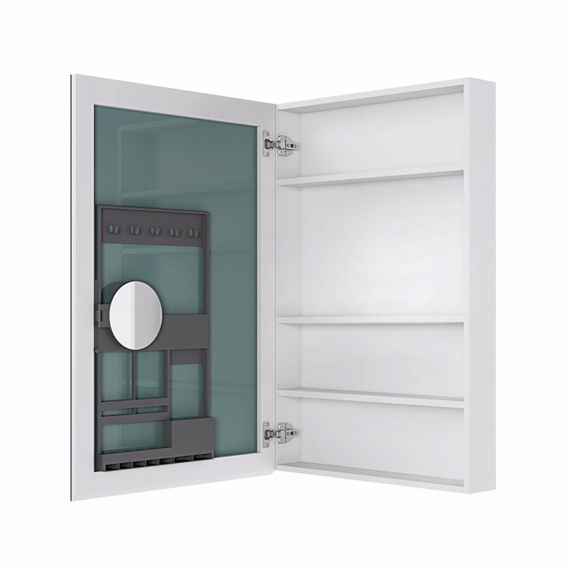Armoire à pharmacie 24 po x l 36 po à miroir sans cadre avec bords biseautés et porte à ouverture à gauche