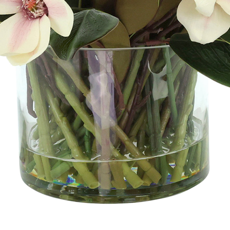 Magnolia Arrangement in Glass Vase