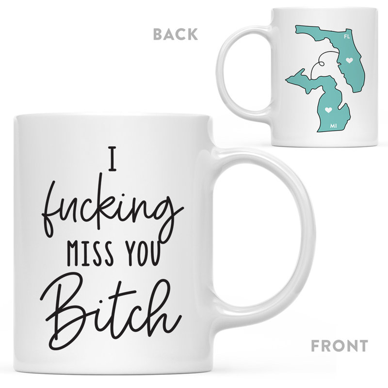 Ceramic Coffee Mug, Florida And Michigan