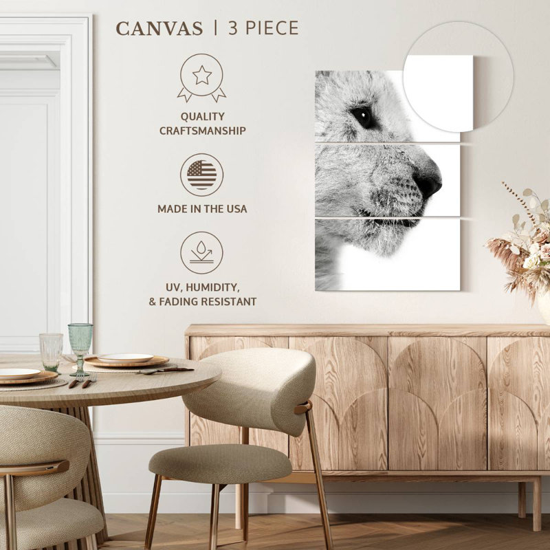 Brampt Lion Cub Profile, 32" H x 20" W