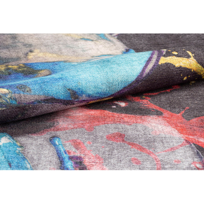 Luxueux tapis lavable à la machine, 100% polyester, 7,5 x 10,8 pieds | Hauteur des poils: 0,2 po, 1850 g / m² | Dessus en polyester recyclé, facile d'entretien, parfait pour le salon et la chambre à coucher, conception douce et durable