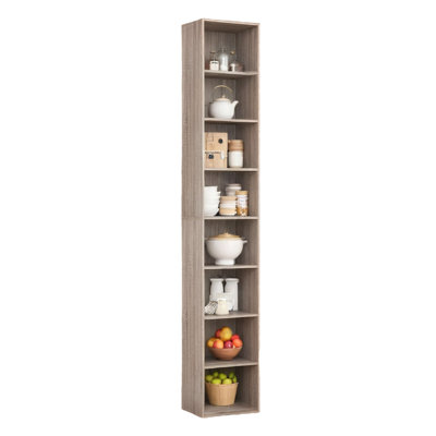 71.3" Tall Narrow 8-Tier Kitchen Cabinet , 11.7" Wide Storage Adjustable Shelf For Small Spaces-2