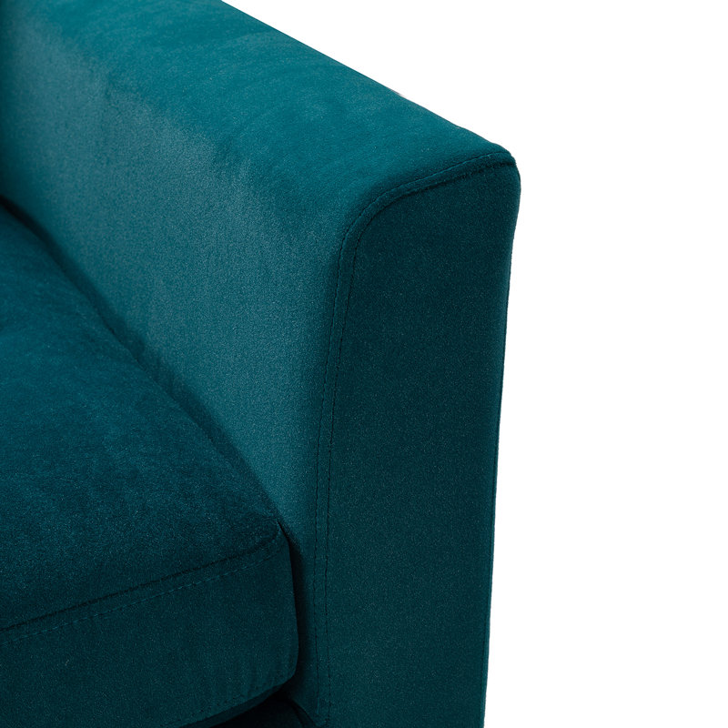 Thaddeus Velvet Armchair, Teal Velvet