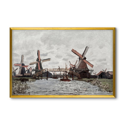 Moulins à vent près de Zaandam, 1871 - Claude Monet - Toile encadrée sur mesure