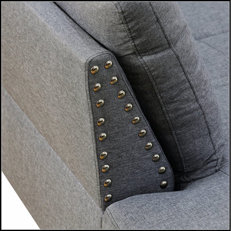 Canapé d'angle en L avec porte-gobelets - Côté gauche, coussins moelleux et construction durable pour un confort et un style optimaux