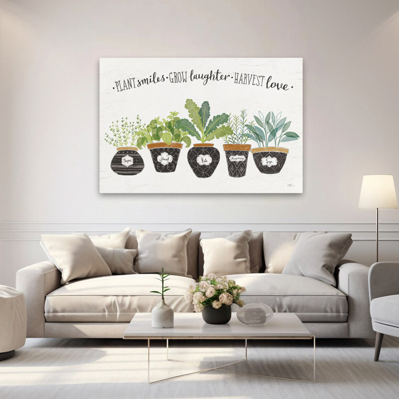 Fine Herbs I - Jardin de cuisine Basilic, H 40 po x l 60 po
