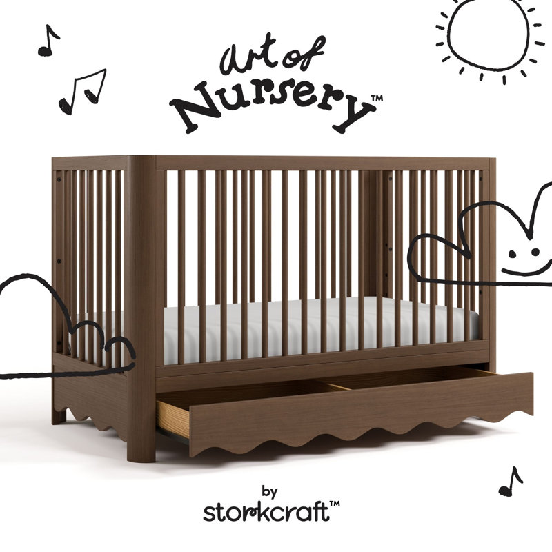 Storkcraft Casablanca Deluxe 5-In-1 Convertible Crib, Hazelnut