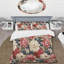 Ensemble de housse de couette à motif floral beige avec motif floral rétro I-709347179