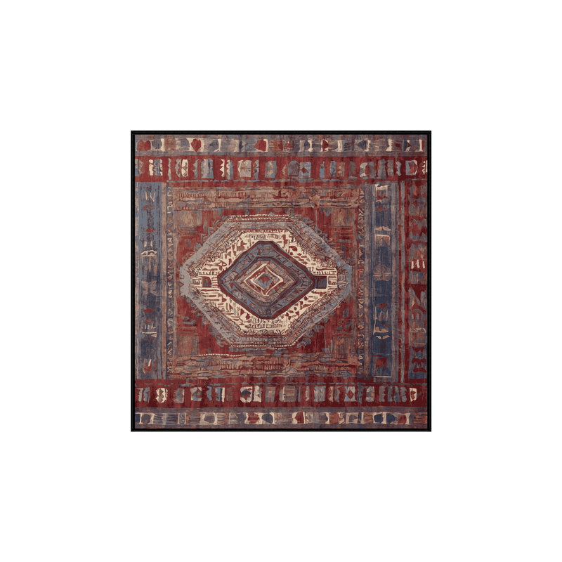 Tapis noir soyeux et moelleux, Carré 4 pi