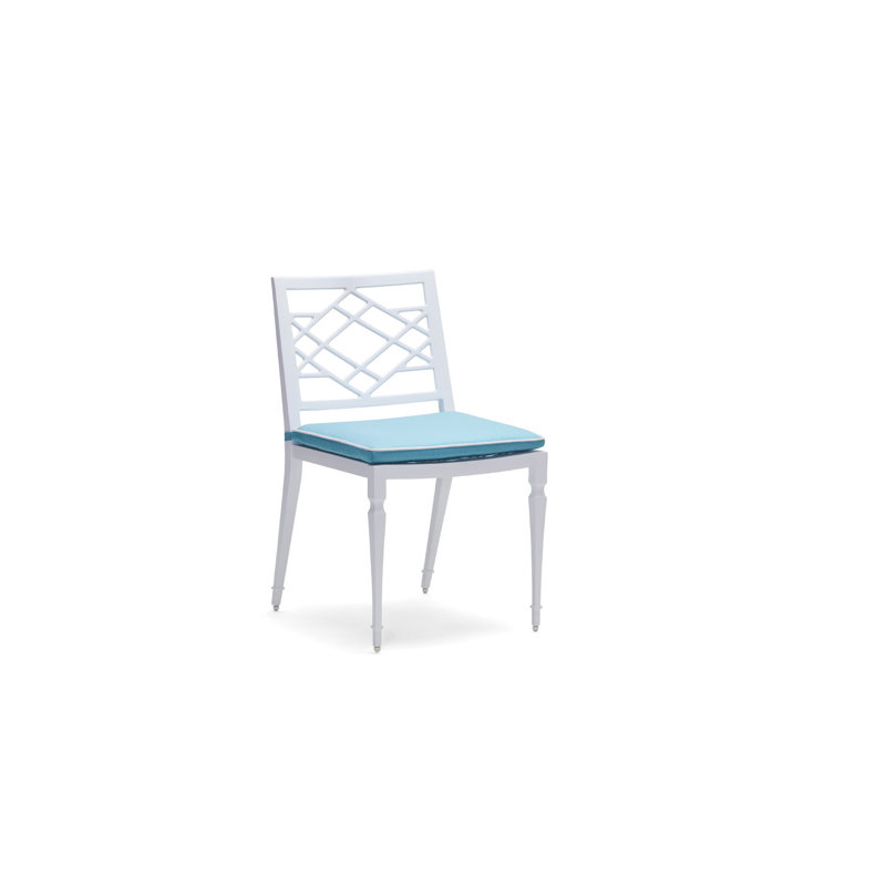 Chaise de salle à manger avec coussins de siège optionnels, Blanc mat