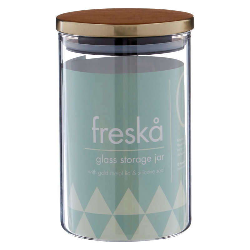 Glass Jar, 16cm H x 10cm W x 10cm D