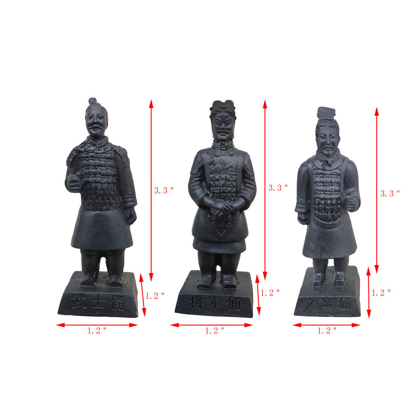 Figurine fixe en terre cuite de style soldat 3,4 pi