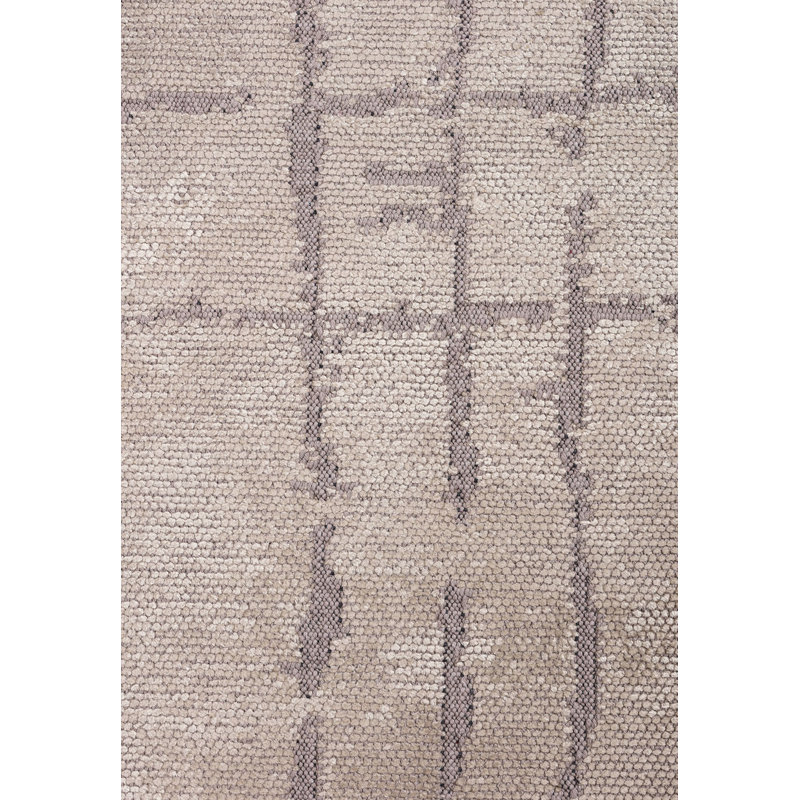 Allisun Rectangle Abstract Cotton and Viscose Indoor / Outdoor Area Rug, Rectangle 6'6" x 8'2"