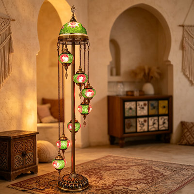 Lampes sur pied bronze et fer