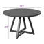  Round Dining Table: Pedestal Metal Frame, Space-Saving Industrial Style-1256635882-1252351163