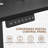 48 X 24 In. Electric Black Adjustable Height Rising Standing Desk With Splice Board, 2 Hook And Wire Hole