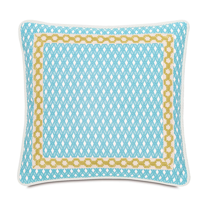 Maldive Appliqued Polyester Blend Throw Pillow