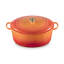 Le Creuset Signature Round Dutch Oven With Crucible Knob, 7.25 Qt. - Flamme Dorée-631028619