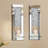 Crystal Crush Diamond Wall Candle Holder Set Of 2, Rectangle Silver Mirrored Candle Sconces, Home Wall Decoration For Living Room,Dining Room & Bedroom