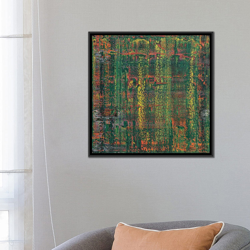 « two joints », impression sur toile, H 18 po x l 18 po x P 1,5 po, Toile avec cadre noir, Pas de tapis