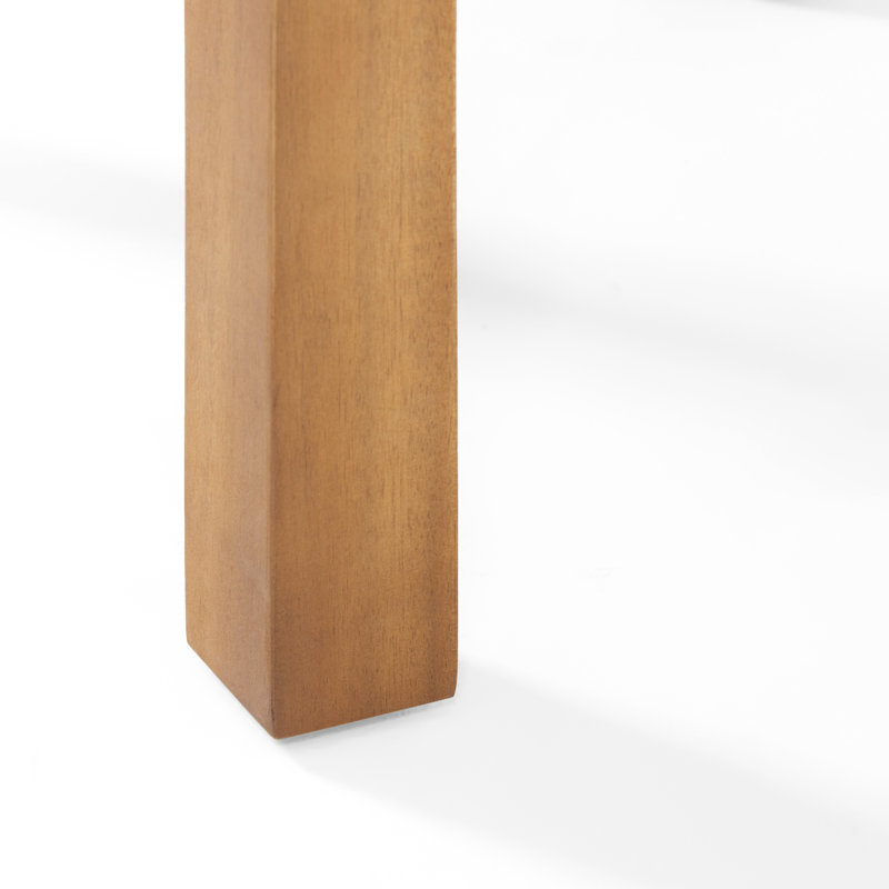 Table d'appoint en bois à lattes élégantes, style minimaliste, 49 x 49 x 39 cm, marron, assemblage requis (plateau inclus), dimensions : 49 x 38 cm (L x P x H).