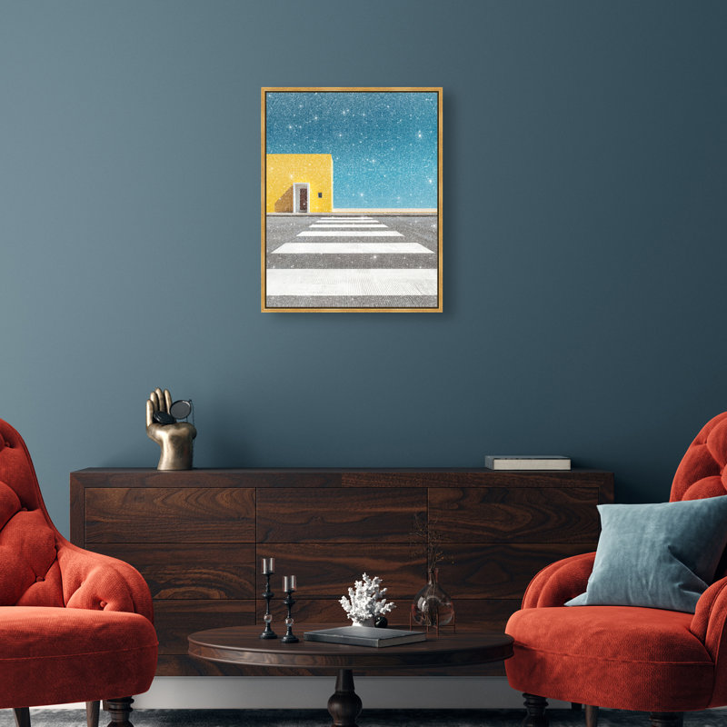 Hue Crossing I Print by Oliver Gal, 46"H x 37"W, Gold Floater Frame